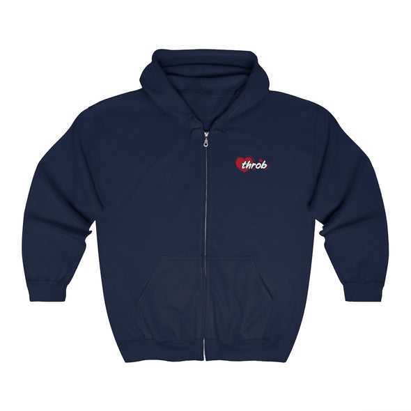 Heartthrob Embroidered Zip Up Hoodie