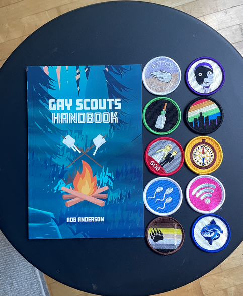 Signed Gay Scouts Handbook + 10 Badges